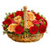 roses gerberas and carnations in a basket. South African Republic
