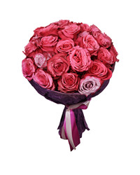 bouquet of 25 pink roses