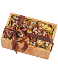 gift box with nuts, chocolate and honey
