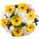 bouquet of chrysanthemums with gerberas. Russia