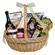 basket with sweets and wine. Romania
